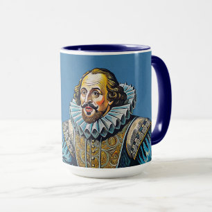 William Shakespeare portrait illustration To Be Or Mug