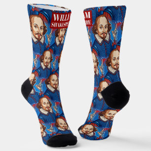 William Shakespeare portrait illustration To Be Or Socks