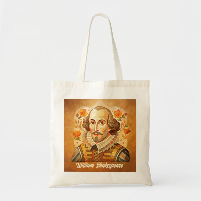 William Shakespeare portrait quote Tote Bag (Front)