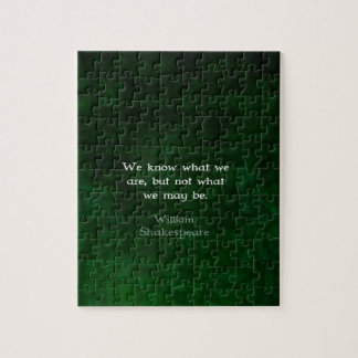 William Shakespeare Quote About Possibilities Jigsaw Puzzle