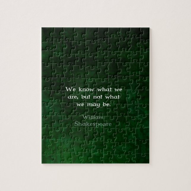 William Shakespeare Quote About Possibilities Jigsaw Puzzle (Vertical)