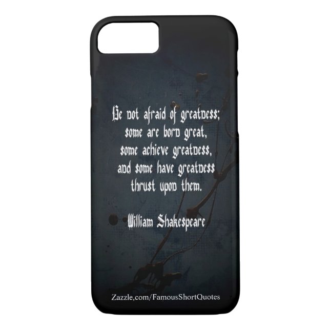 William Shakespeare Quote - Greatness Case-Mate iPhone Case (Back)