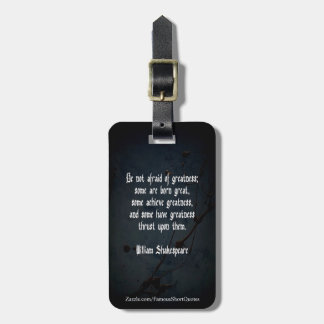 William Shakespeare Quote - Greatness Luggage Tag
