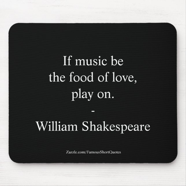 William Shakespeare Quote Love Mouse Mat (Front)