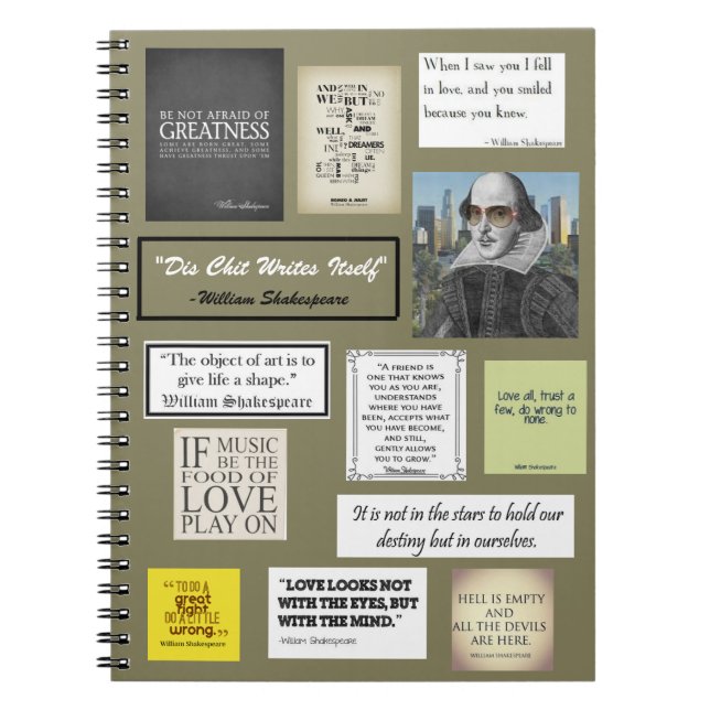 William Shakespeare Quotes Notebook (Front)