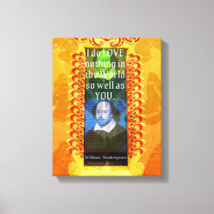 William Shakespeare Romantic LOVE Quote Canvas Print