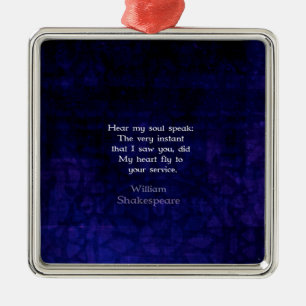 William Shakespeare Romantic Love Quote Metal Tree Decoration