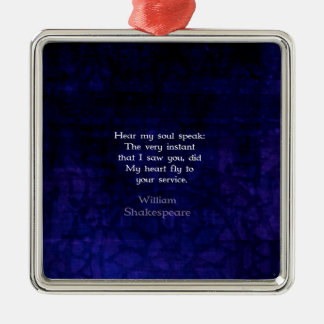 William Shakespeare Romantic Love Quote Metal Tree Decoration