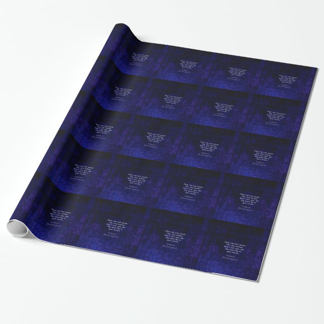 William Shakespeare Romantic Love Quote Wrapping Paper (Unrolled)