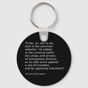 William Shakespeare`s `Hamlet` Key Ring