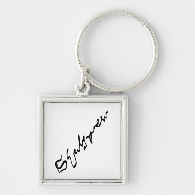 William Shakespeare signature Key Ring (Front)