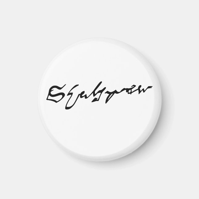 William Shakespeare signature Magnet (Front)