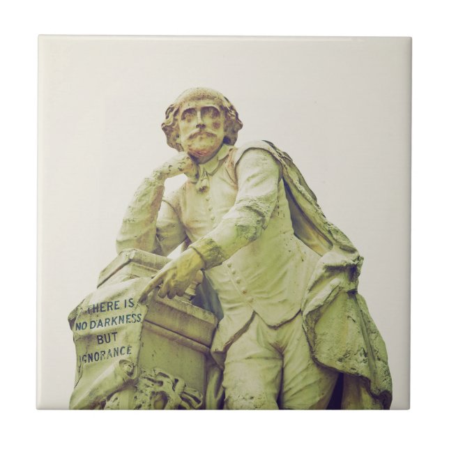 William Shakespeare statue monument Tile (Front)