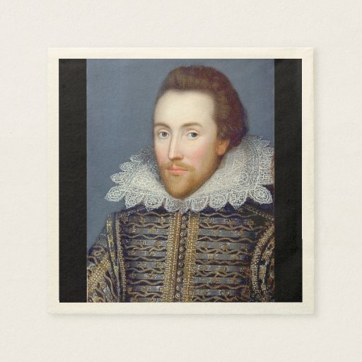 Image of William Shakespeare Theme Paper Napkins Disposable Serviette