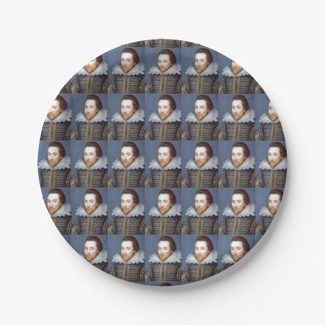 William Shakespeare Theme Paper Plates (Front)