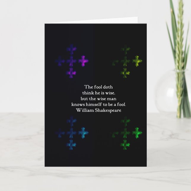 William Shakespeare Wisdom Quotation Saying Card (Front)