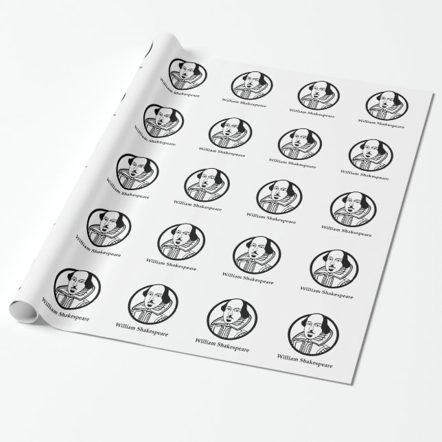 William Shakespeare Wrapping Paper (Unrolled)