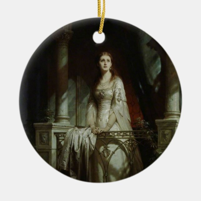 William Shakespeare's Juliet Ceramic Tree Decoration (Front)