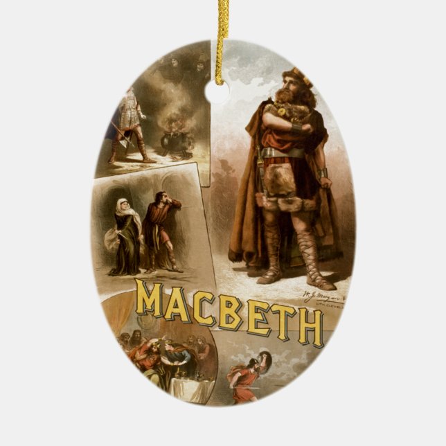 William Shakespeare's Macbeth Ceramic Tree Decoration (Front)