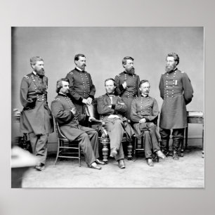 William Sherman and His Generals Poster