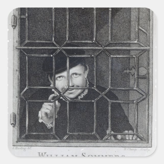 William Sommers, engraved by R. Clamp, 1794 Square Sticker (Front)