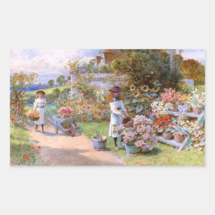 William Stephen Coleman: The Flower Garden Rectangular Sticker