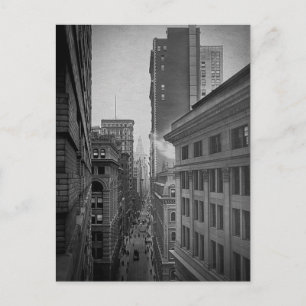 William Street North From Exchange Place New York Postcard