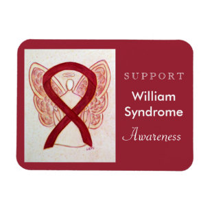 William Syndrome Awareness Ribbon Angel Art Magnet