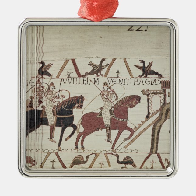 William the Conqueror  arrives at Bayeux Metal Tree Decoration (Front)