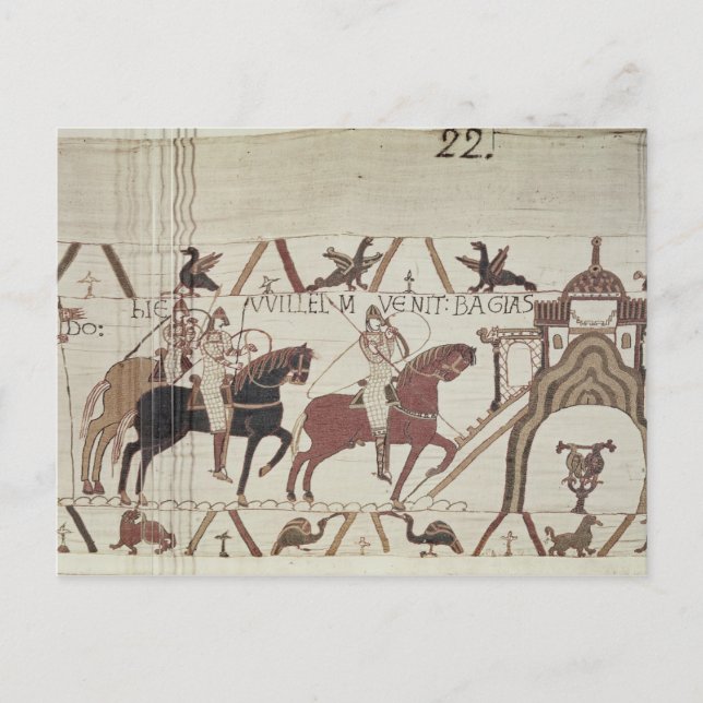 William the Conqueror  arrives at Bayeux Postcard (Front)