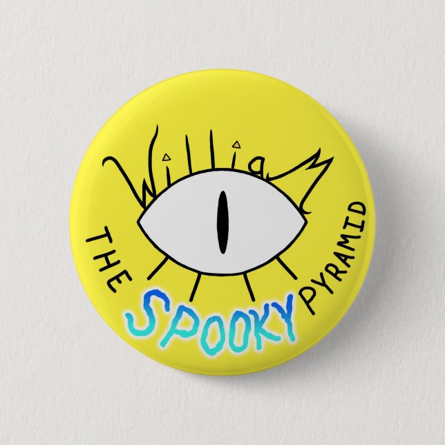 "William the SPOOKY Pyramid" button (Front)
