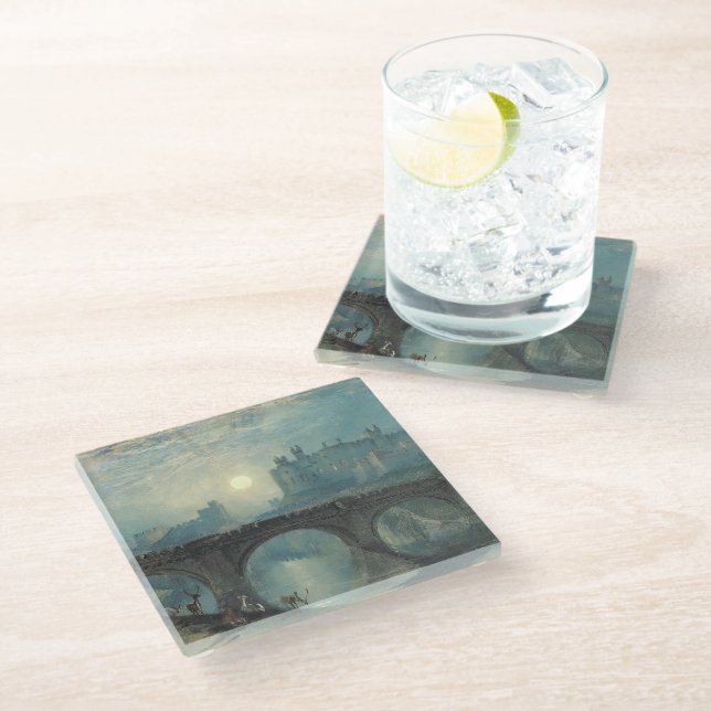 William Turner Alnwick Castle  Glass Coaster (Angled)