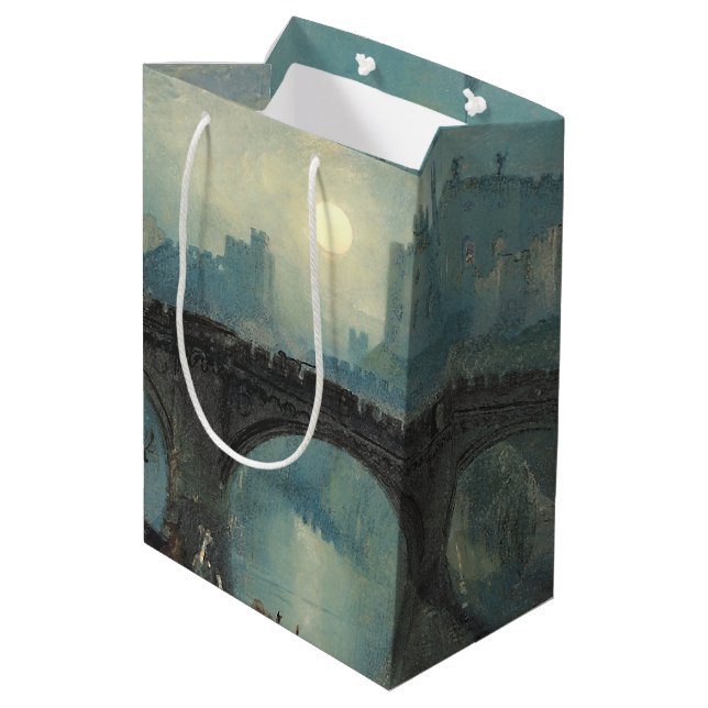 William Turner Alnwick Castle  Medium Gift Bag (Back Angled)