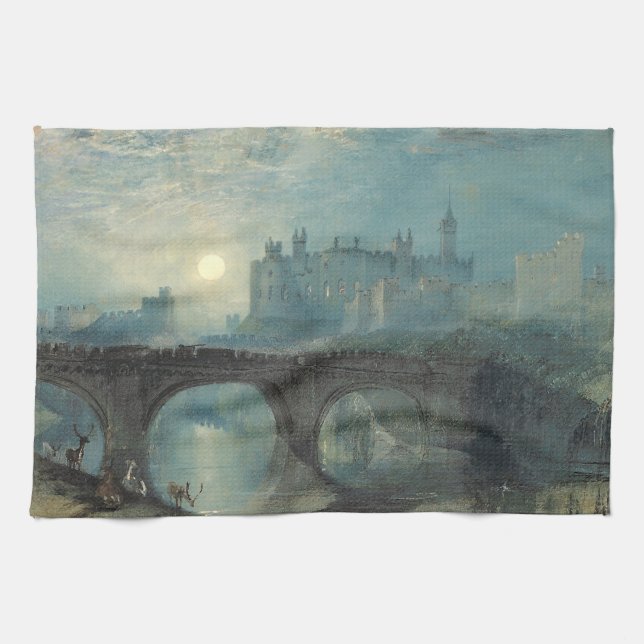William Turner Alnwick Castle  Tea Towel (Horizontal)