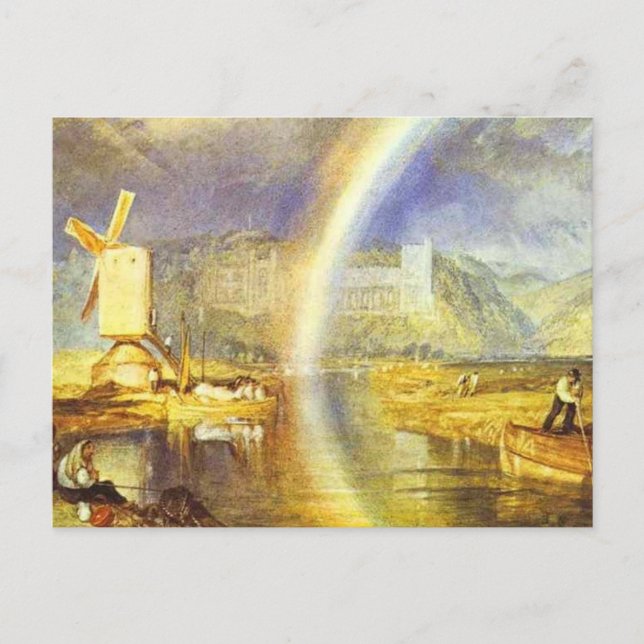 william turner arundel castle, with rainbow c 1824 postcard (Front)