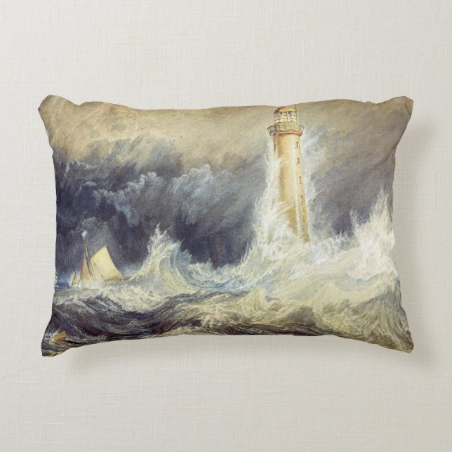 William Turner - Bell Rock Lighthouse Decorative Cushion (Front)
