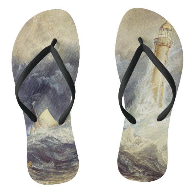 William Turner - Bell Rock Lighthouse Flip Flops (Footbed)