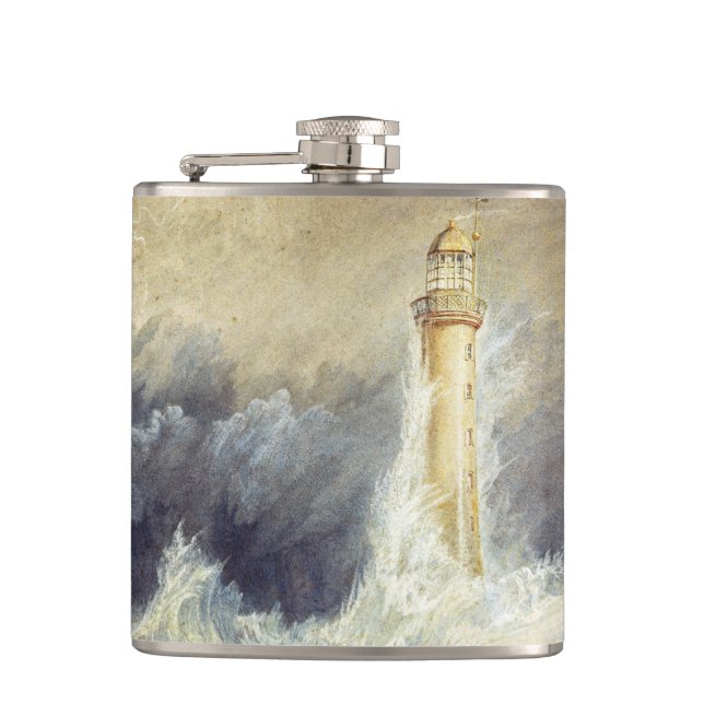 William Turner - Bell Rock Lighthouse Hip Flask (Front)