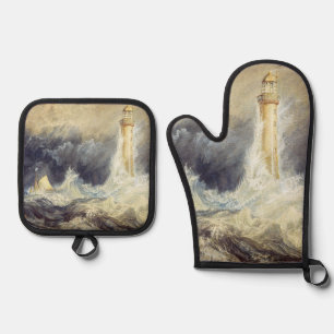 William Turner - Bell Rock Lighthouse Oven Mitt & Pot Holder Set