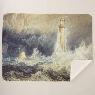 William Turner - Bell Rock Lighthouse Sherpa Blanket