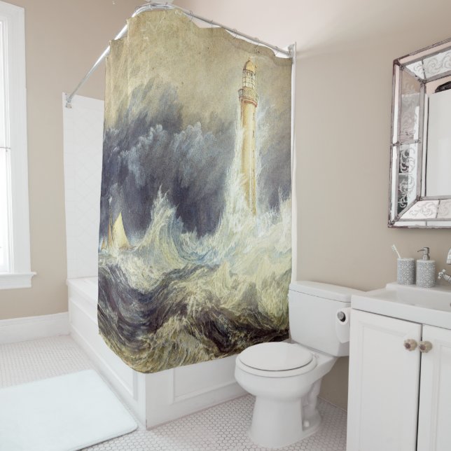 William Turner - Bell Rock Lighthouse Shower Curtain (In Situ)