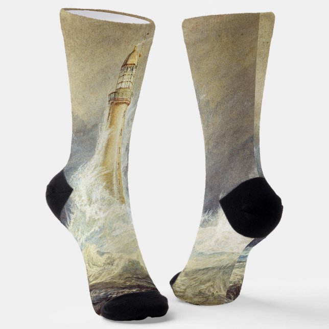 William Turner - Bell Rock Lighthouse Socks (Angled)