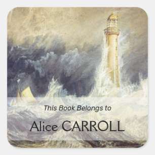 William Turner - Bell Rock Lighthouse Square Sticker