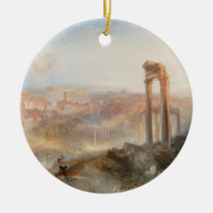 William Turner British - Modern Rome-Campo Vaccino Ceramic Tree Decoration