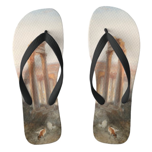 William Turner British - Modern Rome-Campo Vaccino Flip Flops (Footbed)