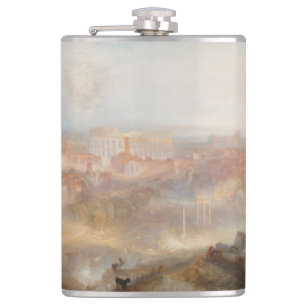 William Turner British - Modern Rome-Campo Vaccino Hip Flask