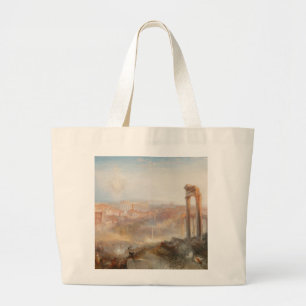 William Turner British - Modern Rome-Campo Vaccino Large Tote Bag