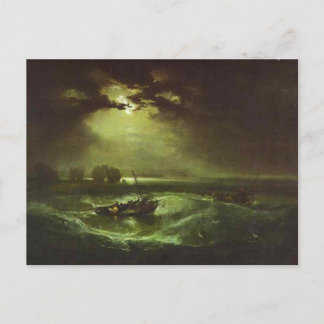 william turner - fishermen at sea postcard