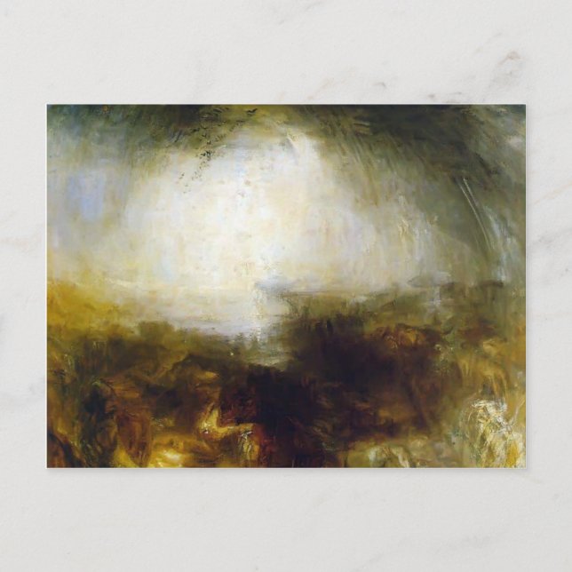William Turner-Shade & Darkness,Evening of Deluge Postcard (Front)