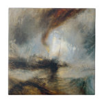 William Turner - Snow Storm Tile<br><div class="desc">Snow Storm / Snow Storm: Steam-Boat off a Harbour's Mouth - Joseph Mallord William Turner,  Oil on canvas,  1842</div>